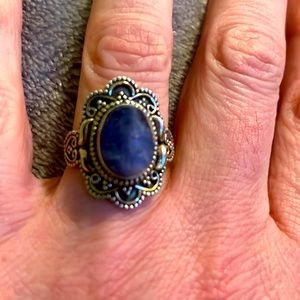 Natural Tanzanite and silver